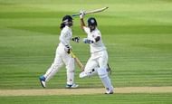 Shikha Pandey and Mithali Raj en route their match-winning partnership.